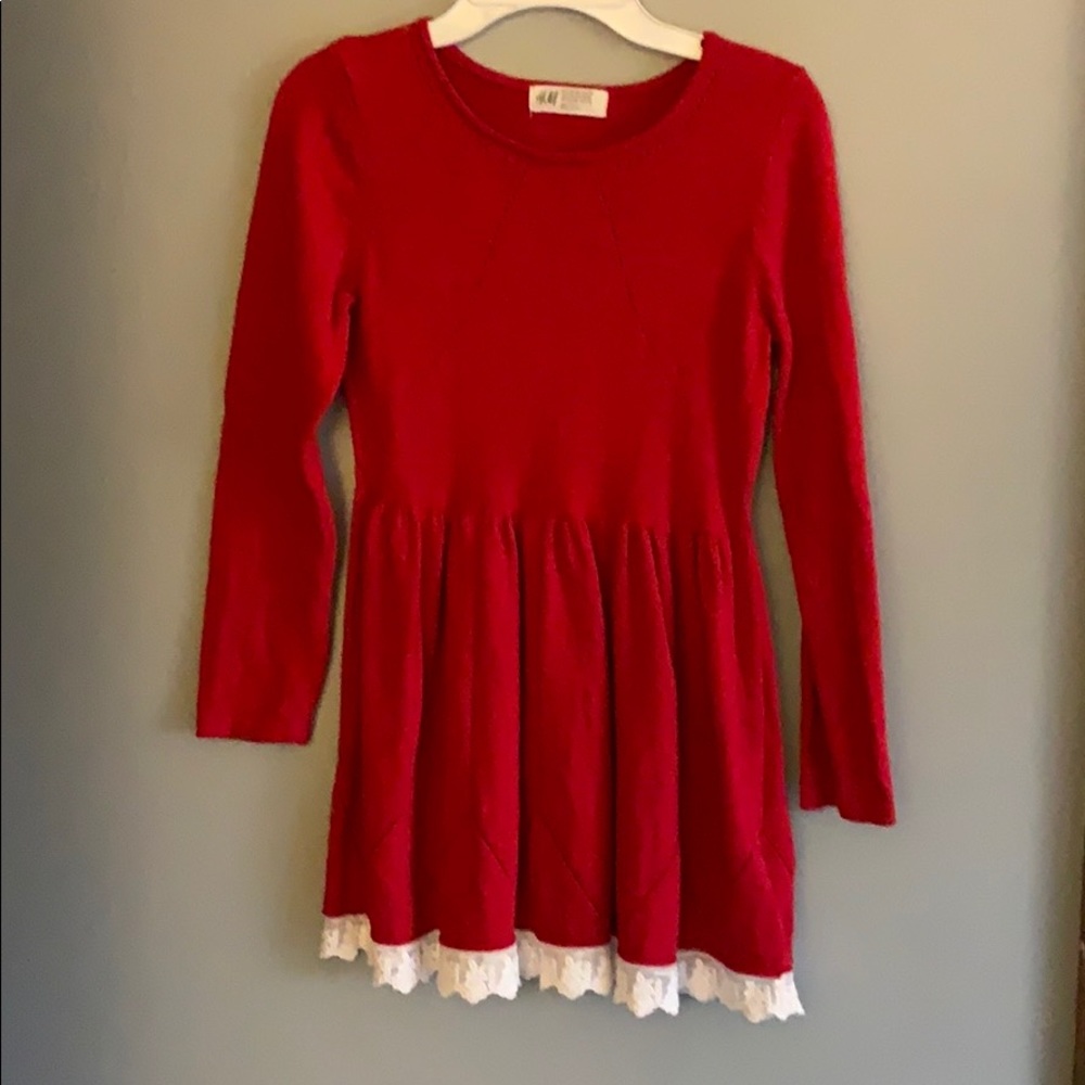 Red sweater dress